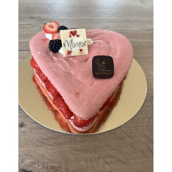 Coeur Macaron Fraises